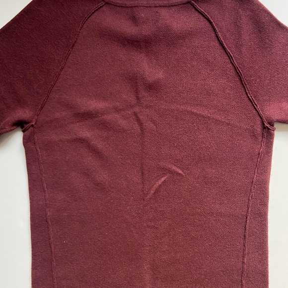 HOLIDAY PARTY NWT ROOTS SWEATER DRESS BURGUNDY CABINCORE COZY MODEST LOOSE FIT - Picture 3 of 12